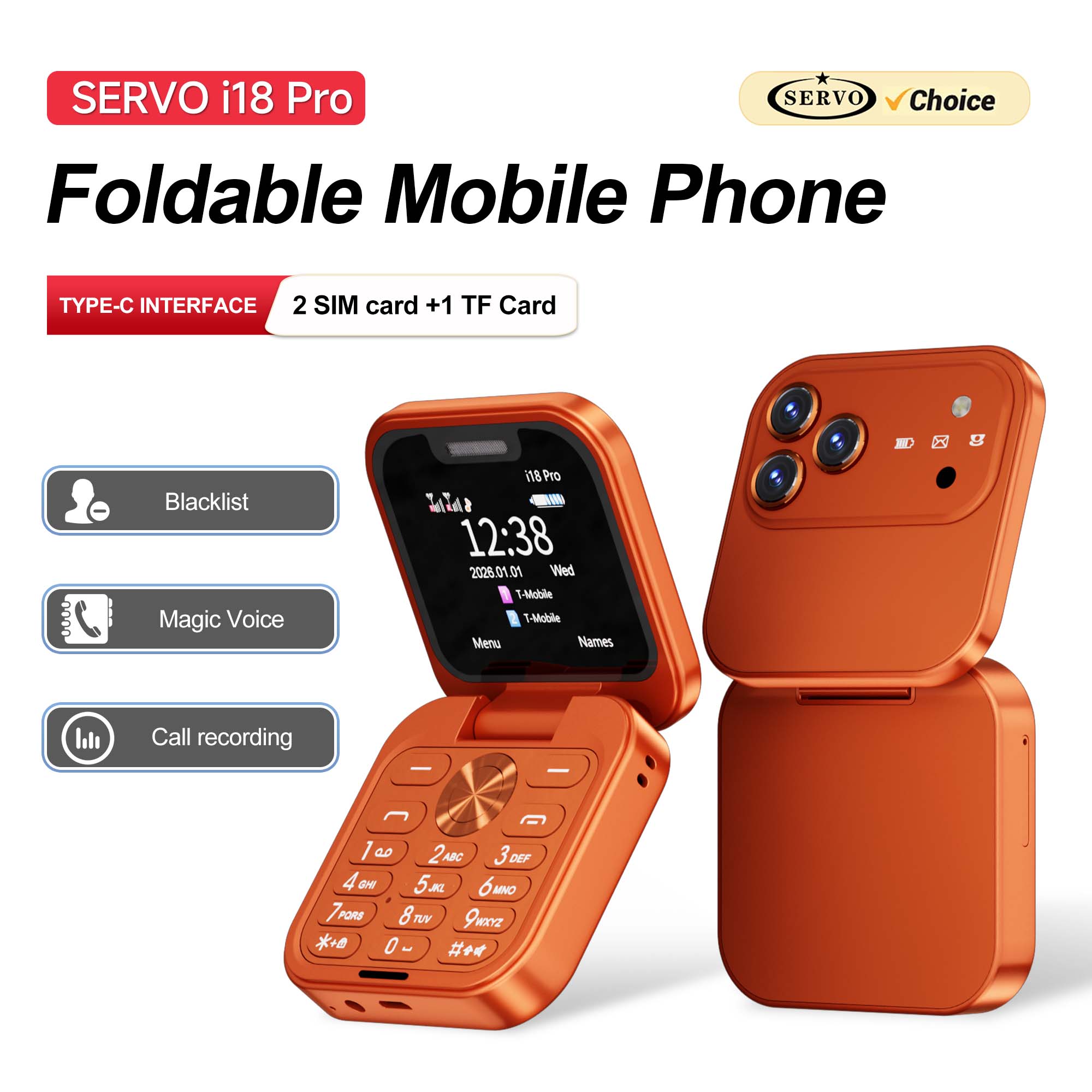 Servo Pan Tilt - SERVO I18 PRO Składany telefon komórkowy