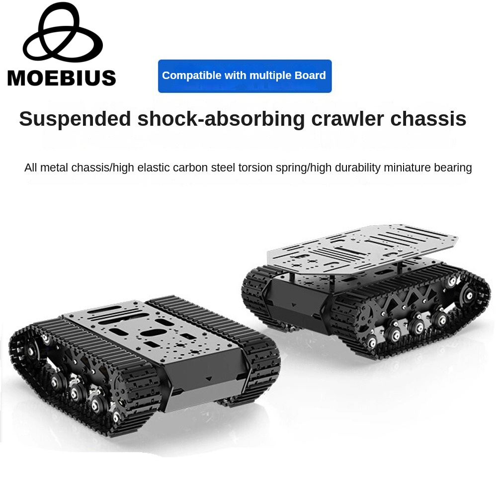 Tracked Robot Chassis - 10KG ładunek metalowe podwozie zbiornika amortyzującego