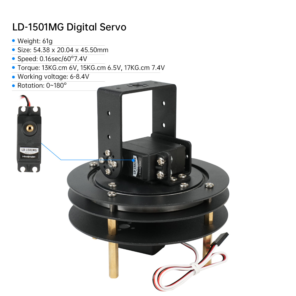 Hiwonder Niezmontowany Zestaw  – Servo Pan Tilt recenzja i cena