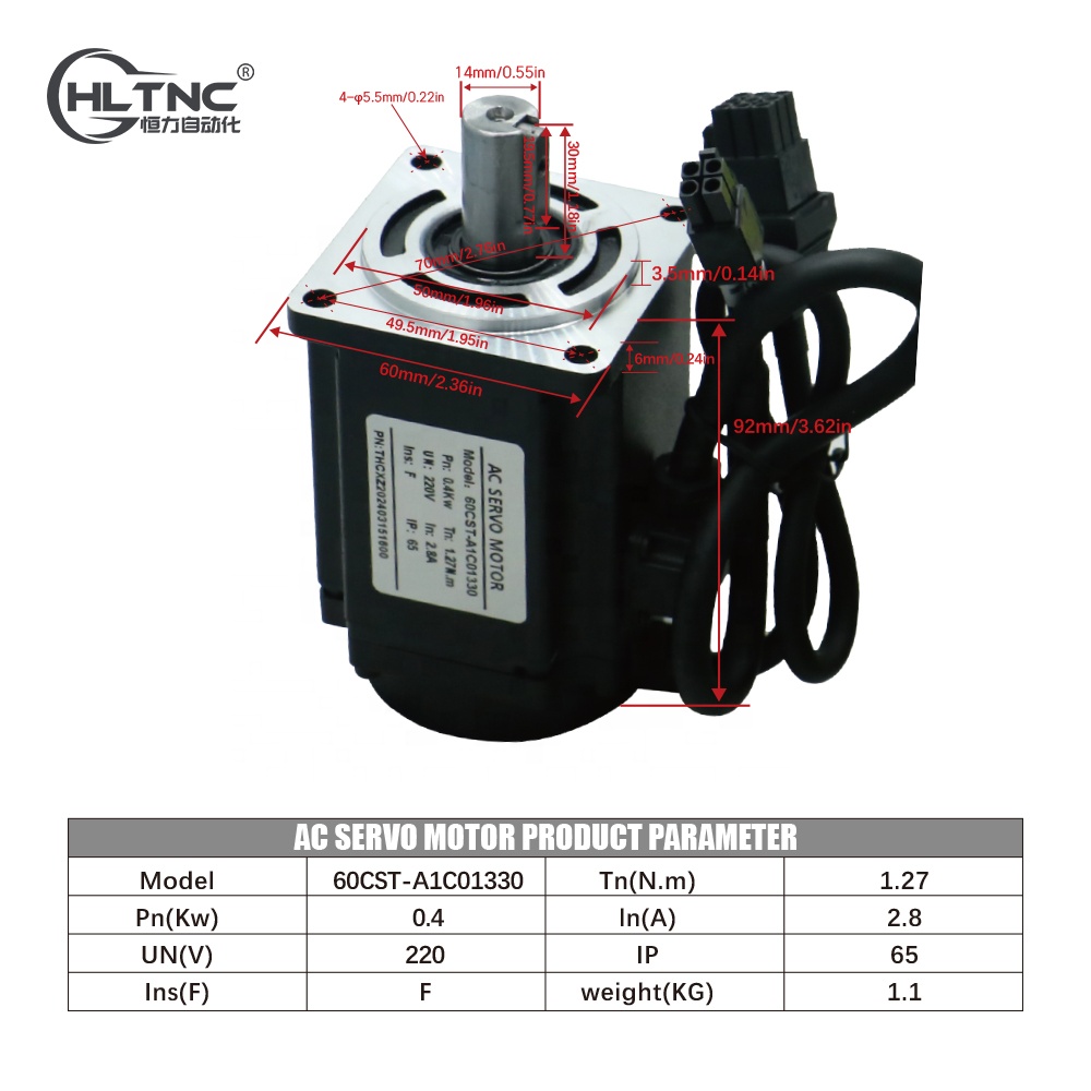 Zestaw silnika serwo AC 60mm 4 – Servo Kit recenzja i cena