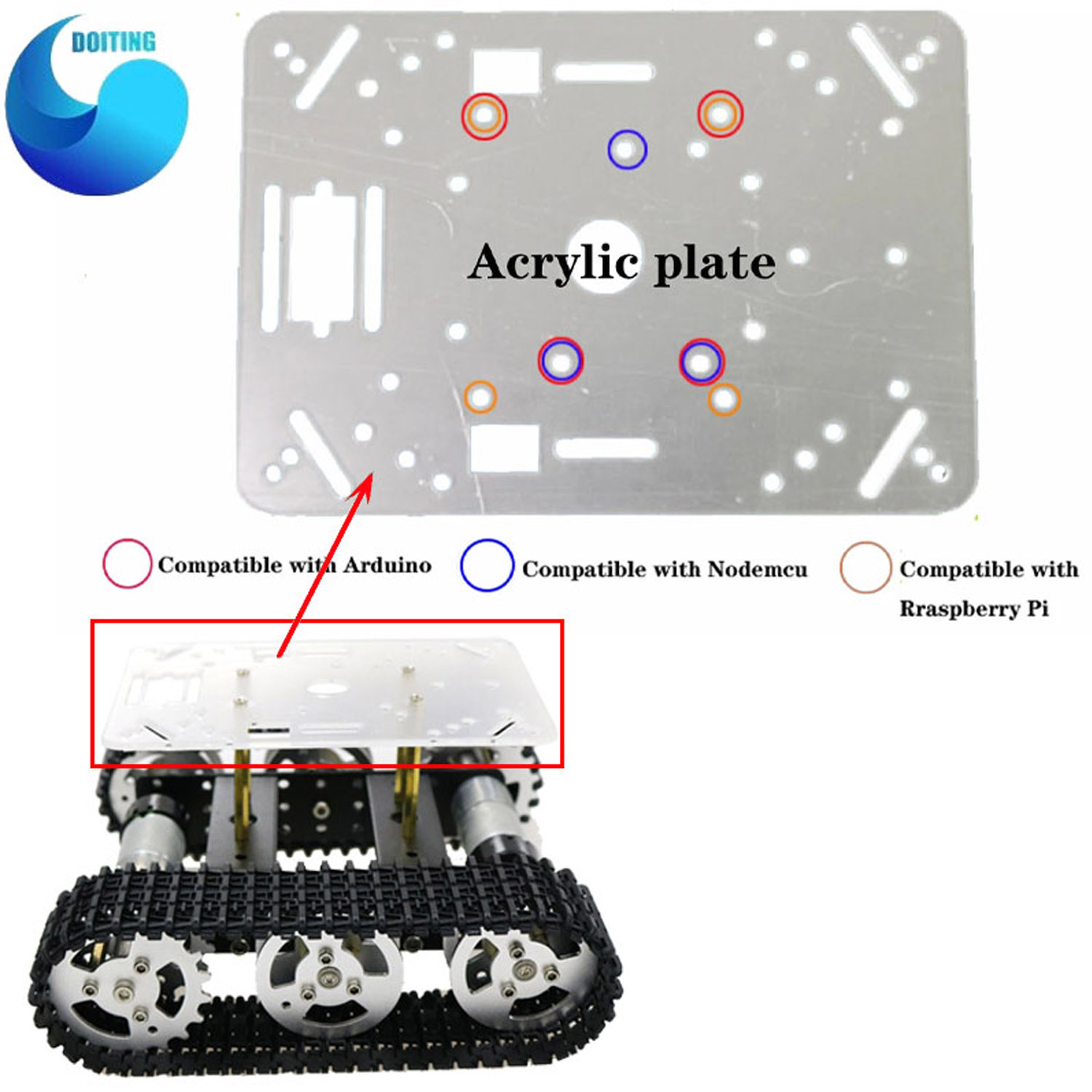 RC Metal Robot Tank Car Chassi – Tracked Robot Chassis recenzja i cena