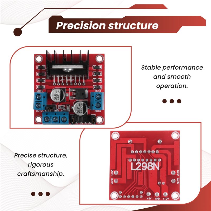 Moduł AED7-L298N, dwukanałowy  – L298N Module recenzja i cena