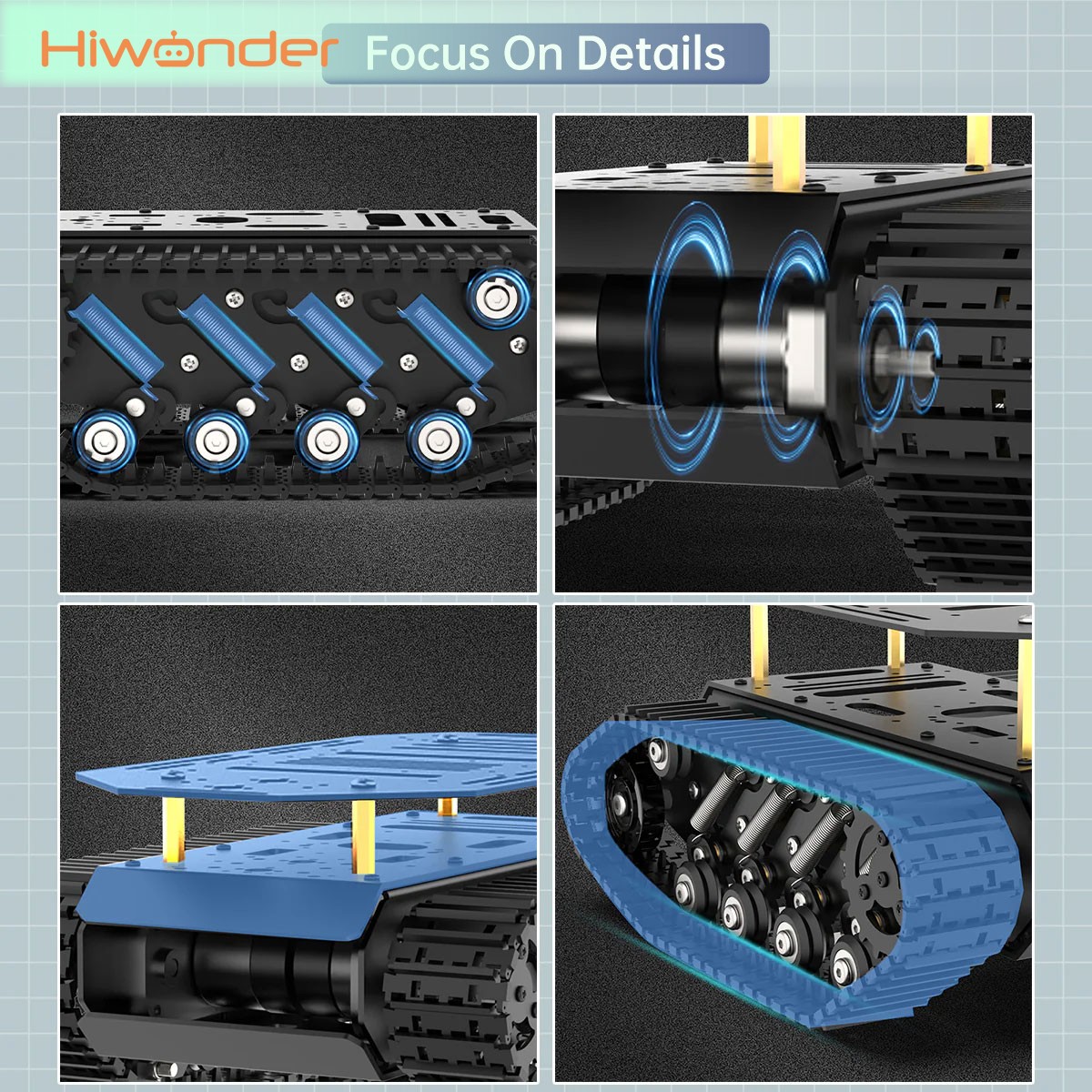 Podwozie robota gąsienicowego  – Tracked Robot Chassis recenzja i cena